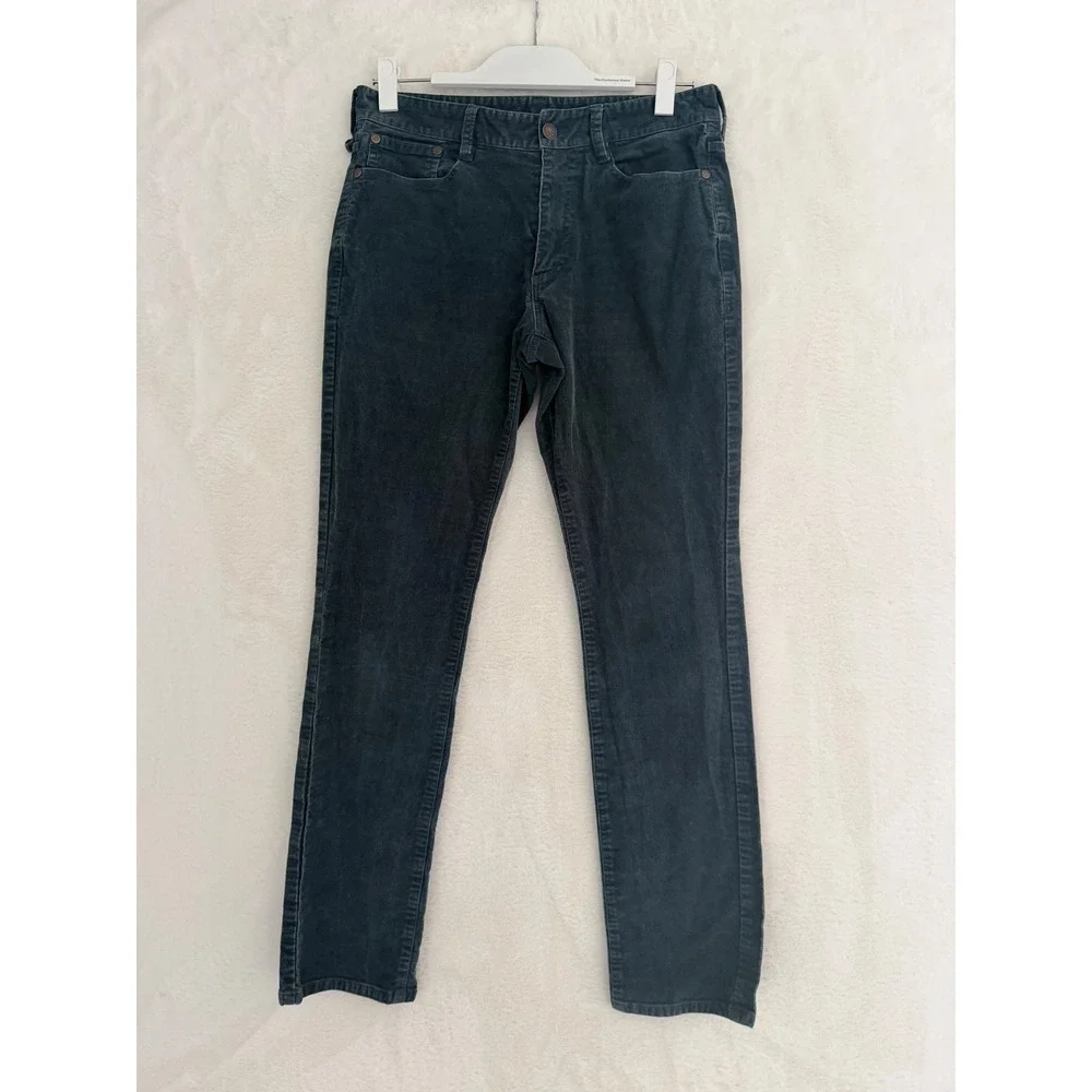 United By Blue Mens Corduroy Pants‎ Size 30 Slate Blue Fine Wale 5-Pocket Slim
